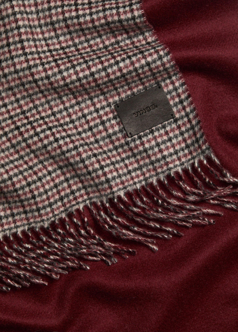 Vince Micro-Houndstooth Cashmere Scarf outlook