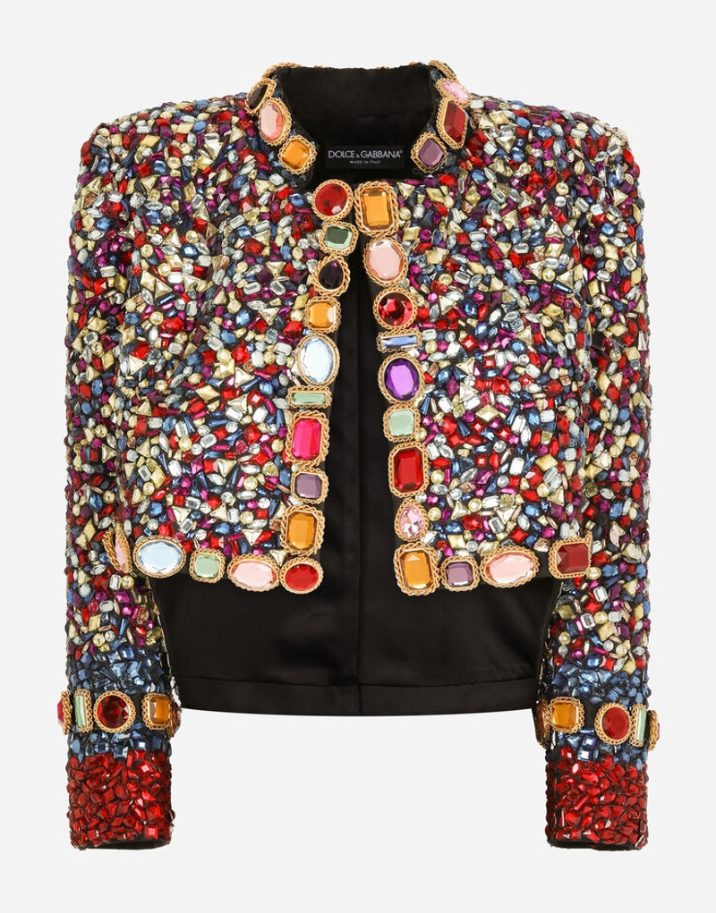 Mikado evening jacket with embroidery 1