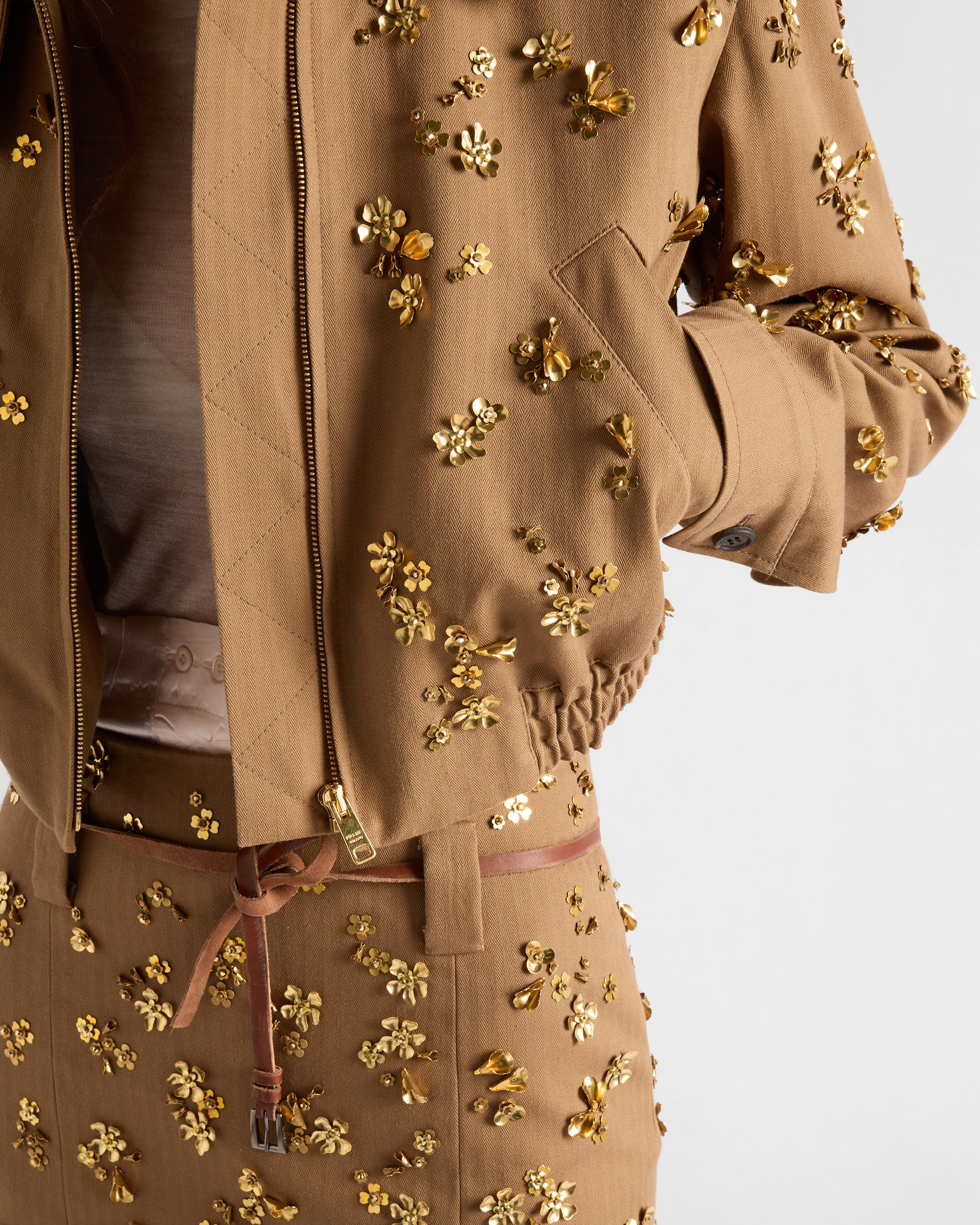 Embroidered chevron blouson jacket - 3