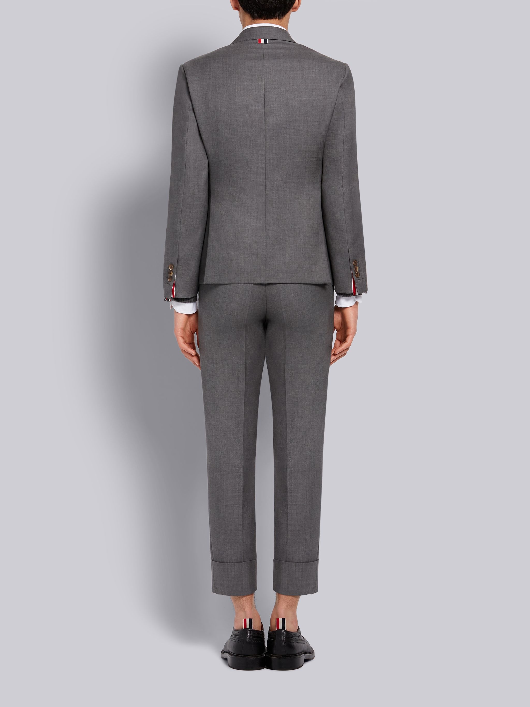 Medium Grey Super 120s Wool Twill Classic Suit - 2