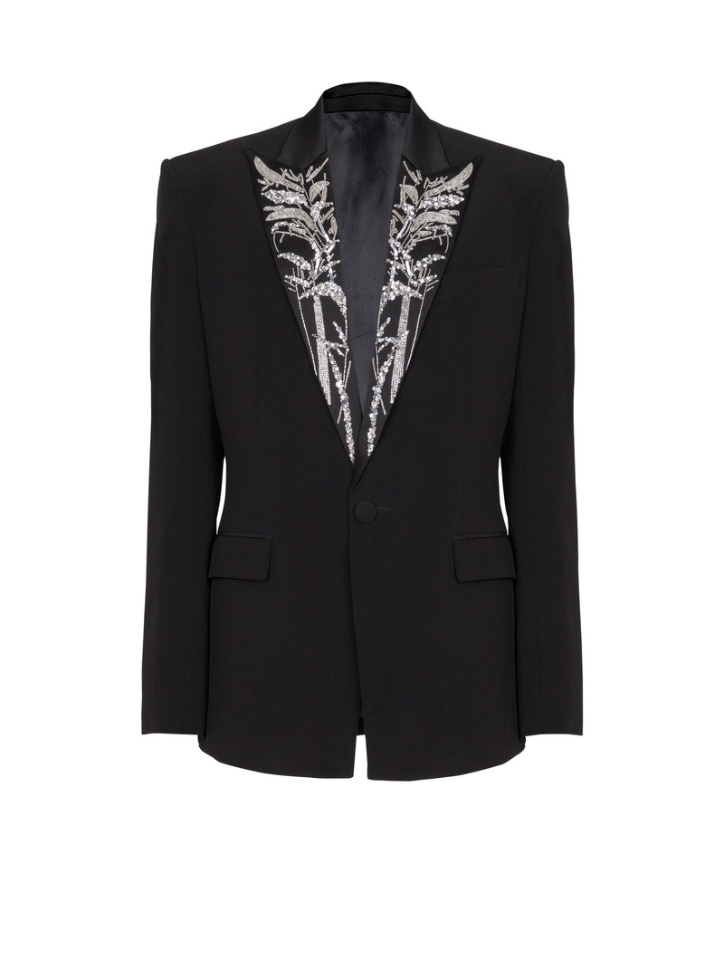 Blazer with embroidered Bamboo collar 1