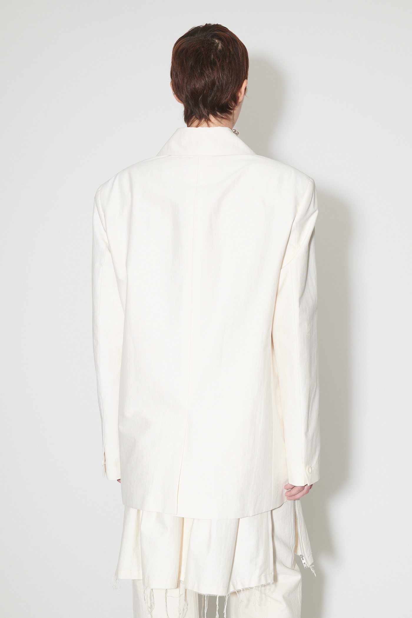 Carp Blazer Natural Crinkled Cotton Nylon - 5