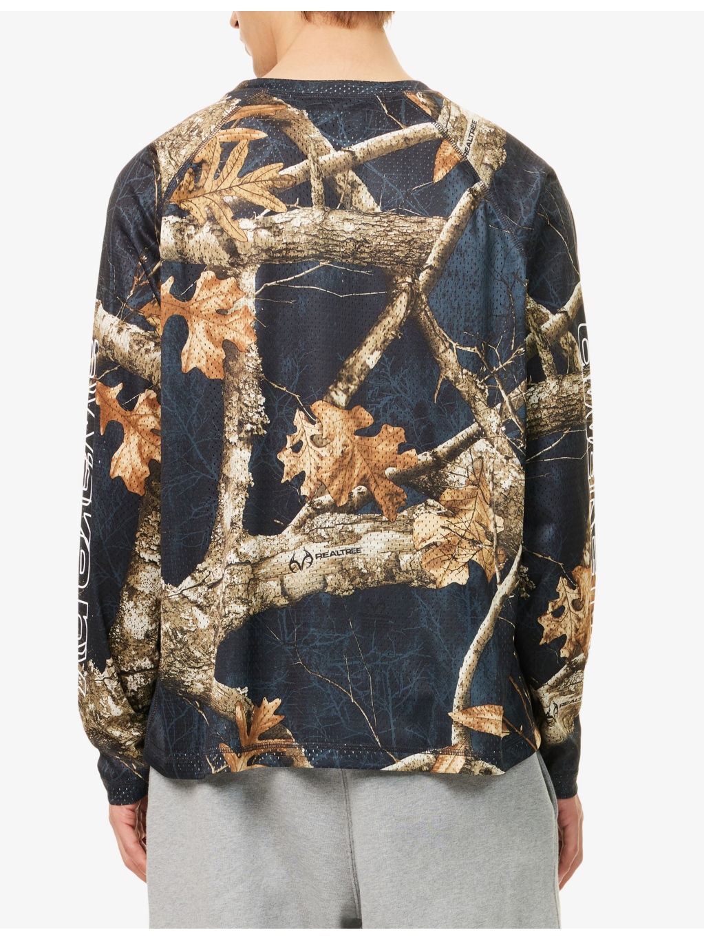 Mesh Printed Woven T-Shirt - 4