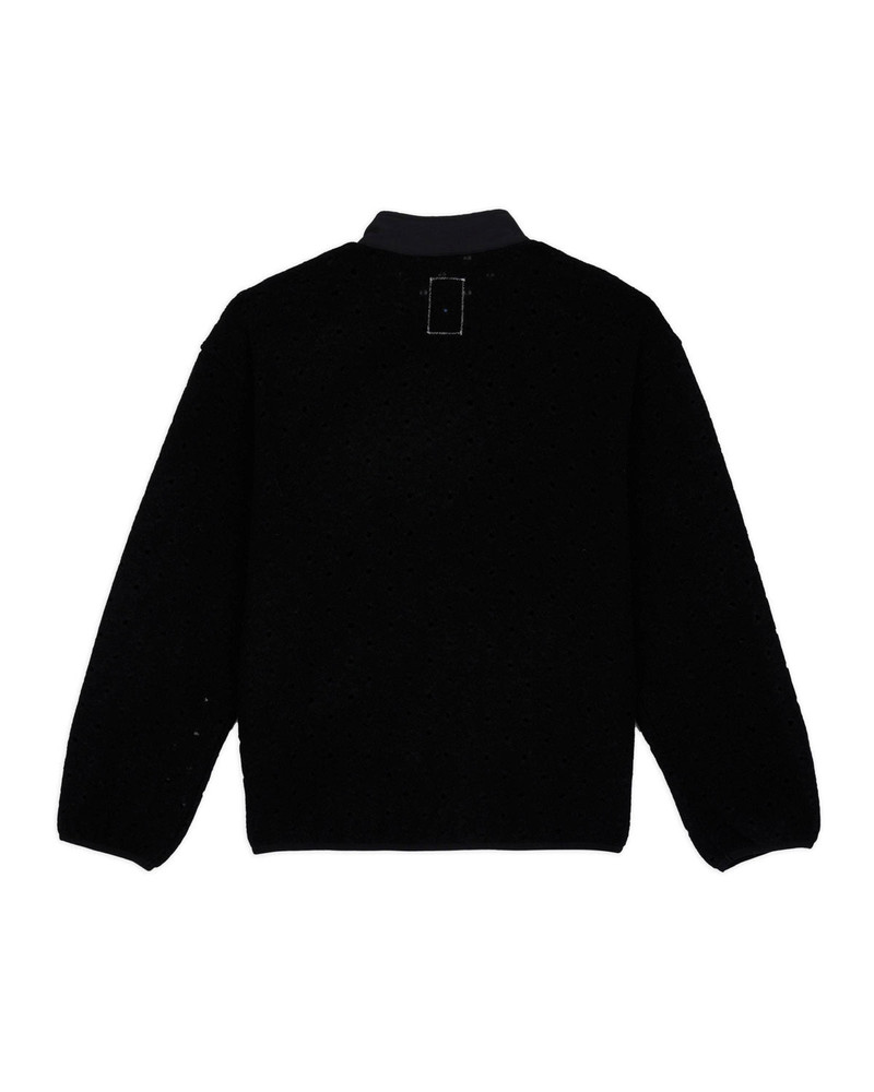 BRAIN DEAD Hole Mock Neck Pullover - Black outlook