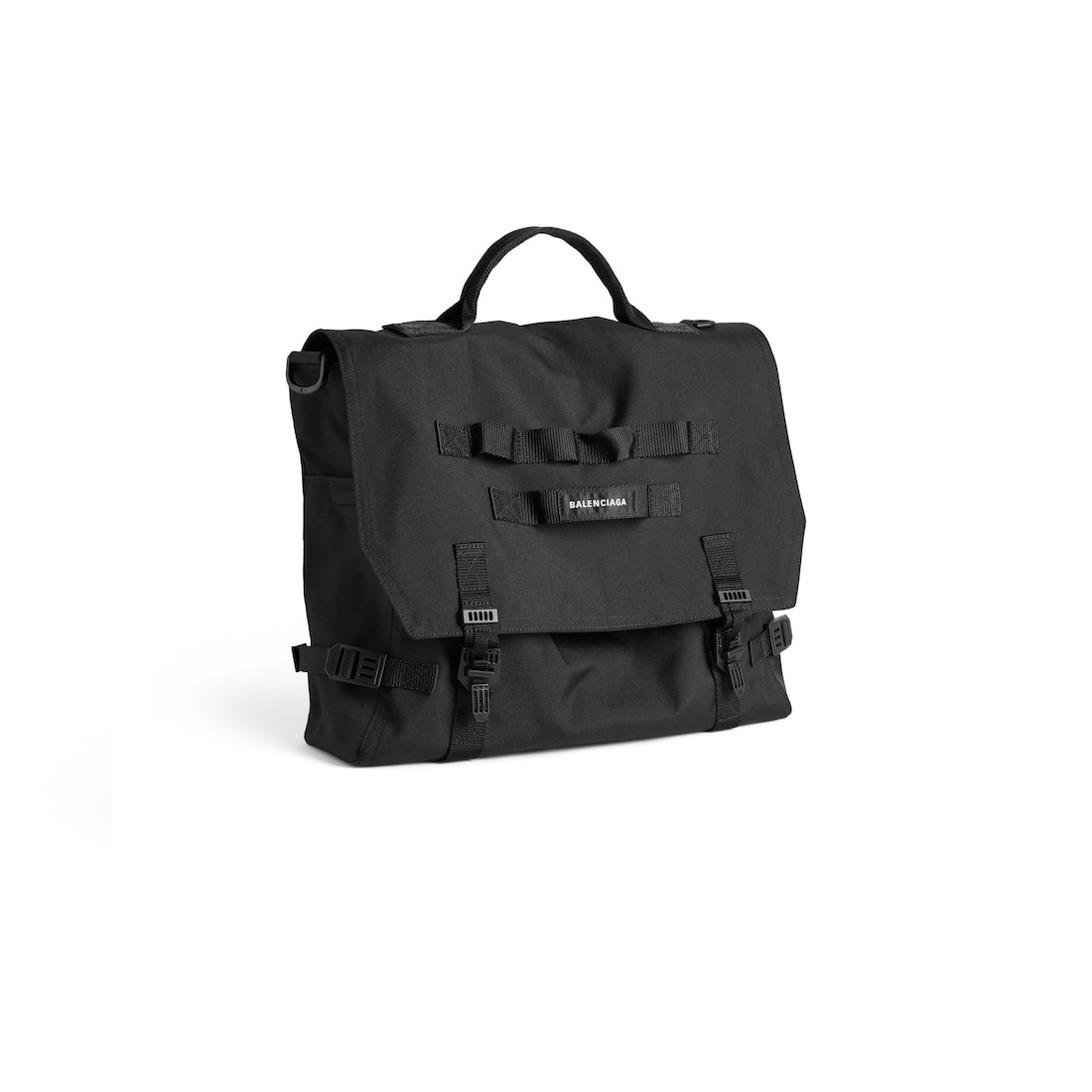 Men's Army Large Messenger Bag in Black - 2