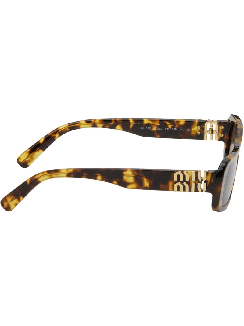 Miu Miu Brown Square Acetate Sunglasses outlook