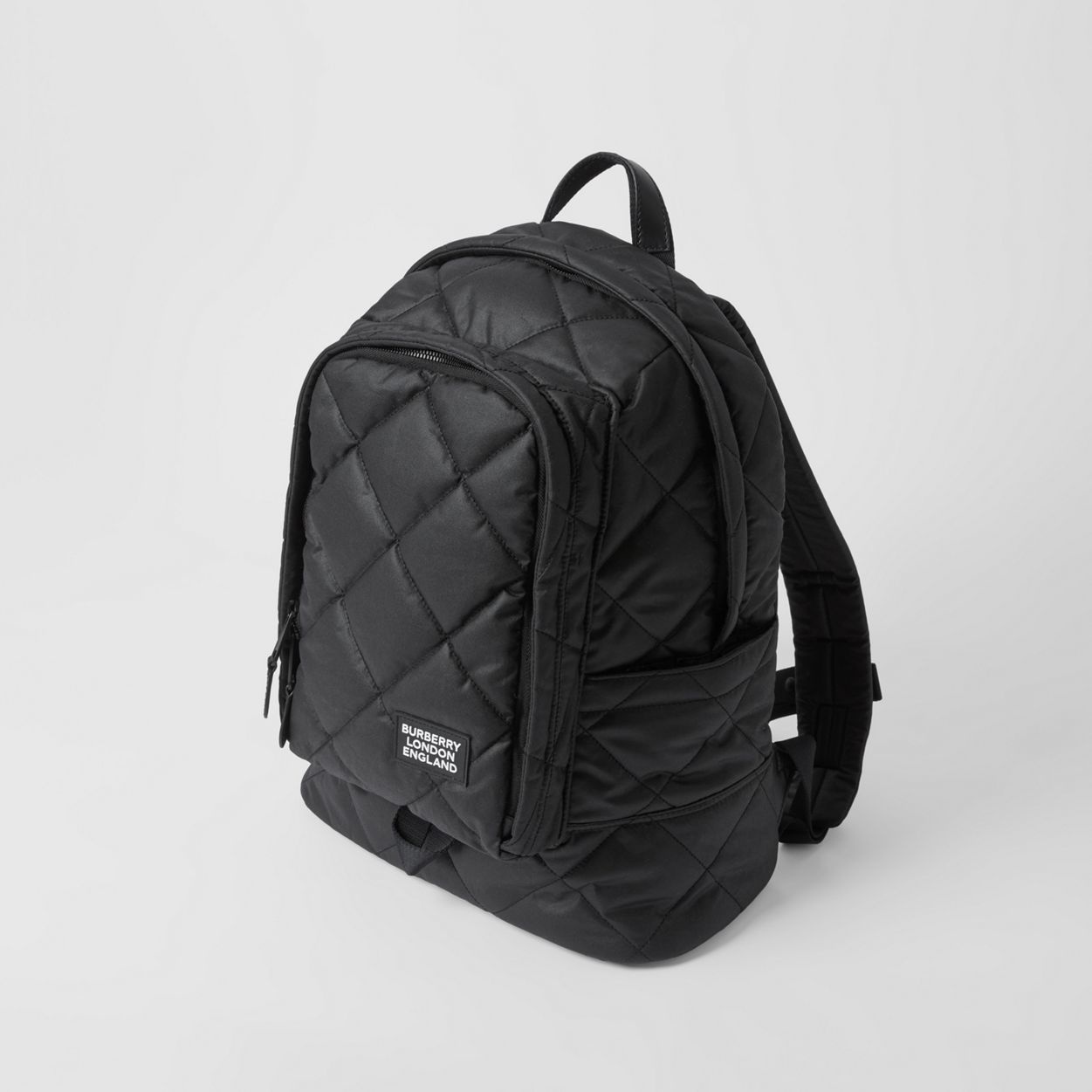 Large Diamond Quilted Cotton Backpack - 4