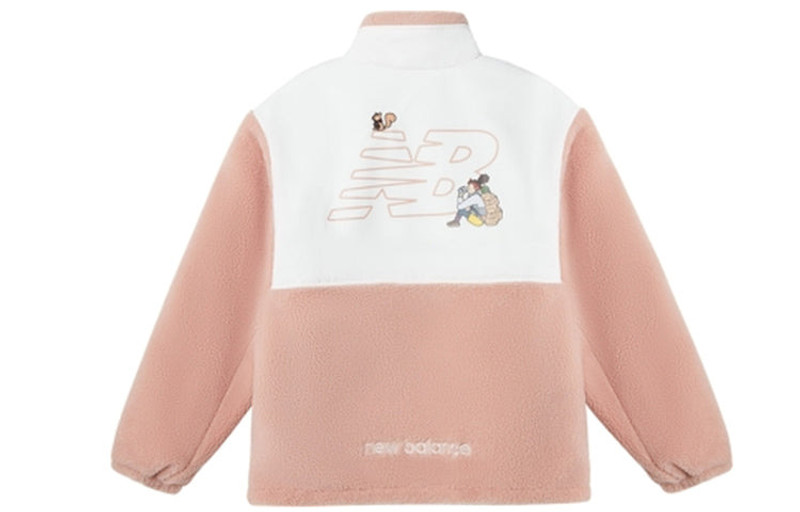 New Balance New Balance x JHI Crossover Stay Warm Splicing Lamb's Wool Reversible Stand Collar Pink Jacket NQA89 outlook