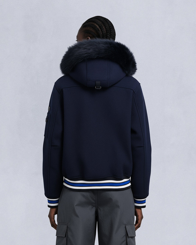 NHL X MOOSE KNUCKLES MAPLE LEAFS BOMBER JACKET 4