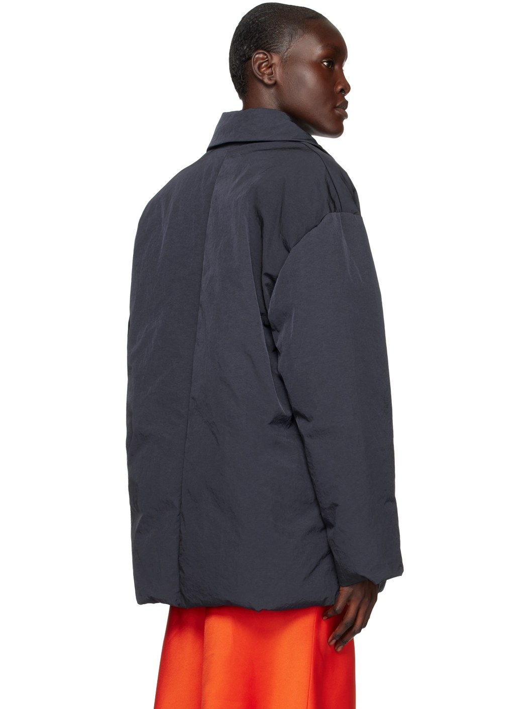 Navy Puffa Coat - 3
