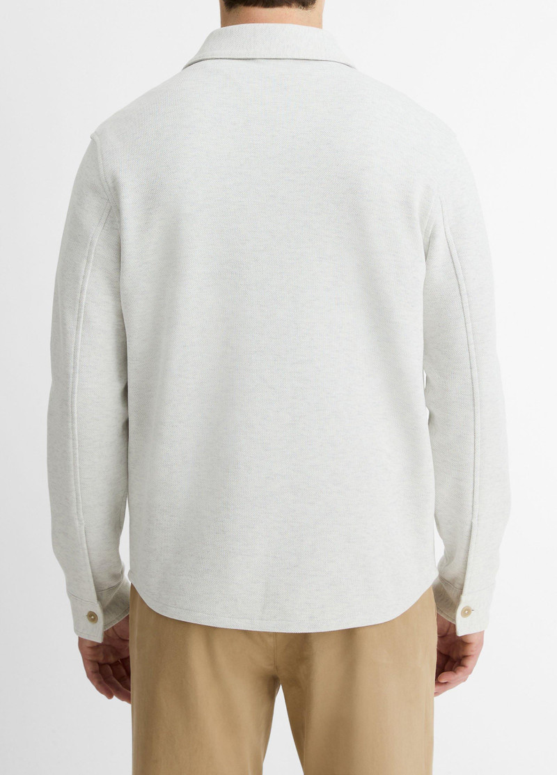 Vince Double-Knit Cotton-Blend Piqué Shirt Jacket outlook