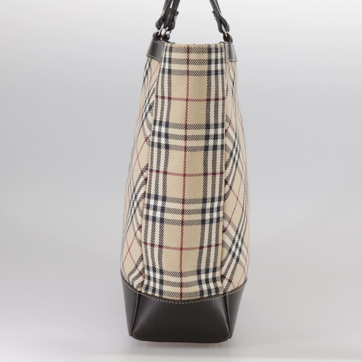Burberry Nova Check Blue Label Hand Bag Canvas Beige - 3
