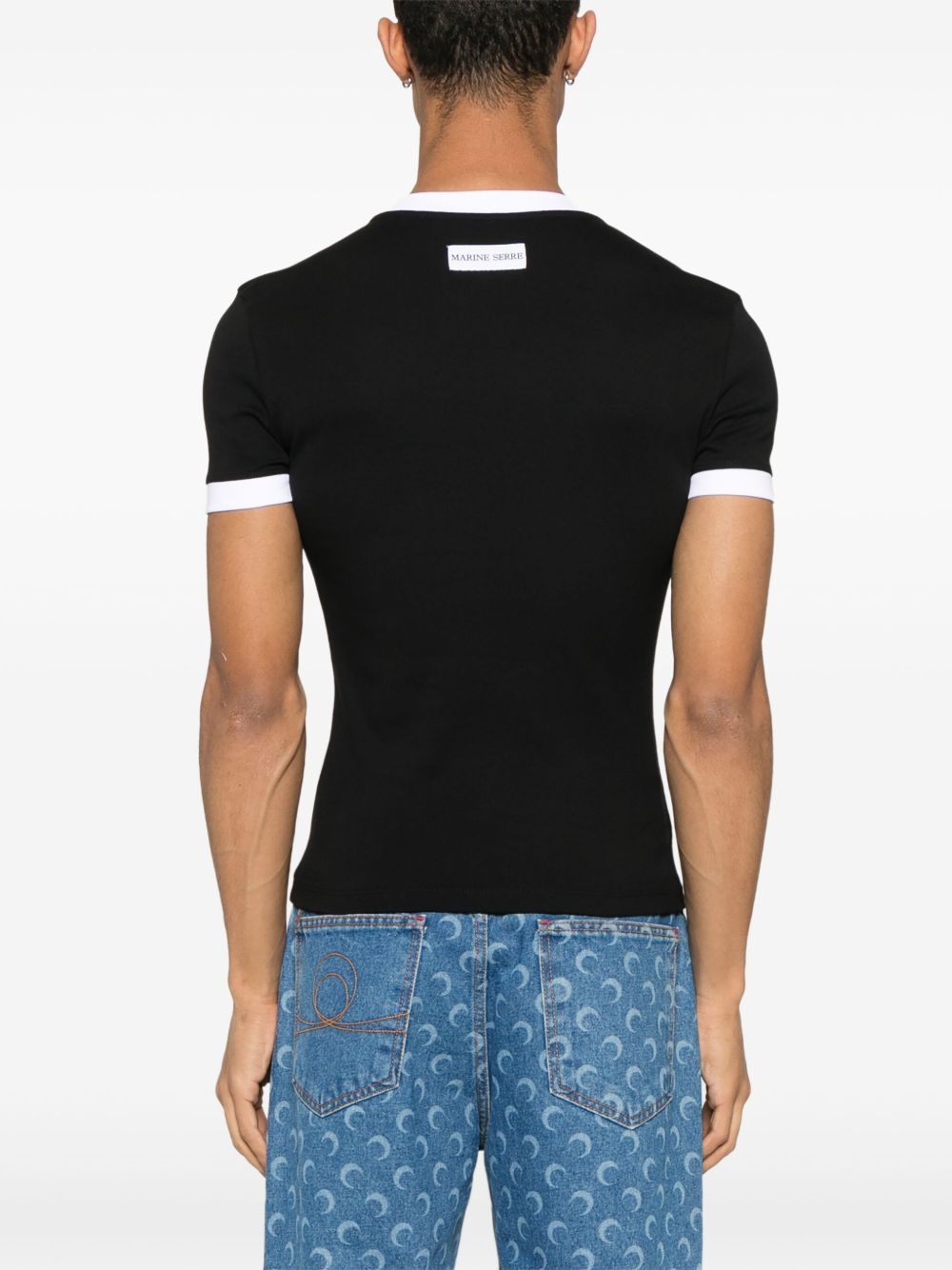 Crescent Moon-embroidered T-shirt - 3
