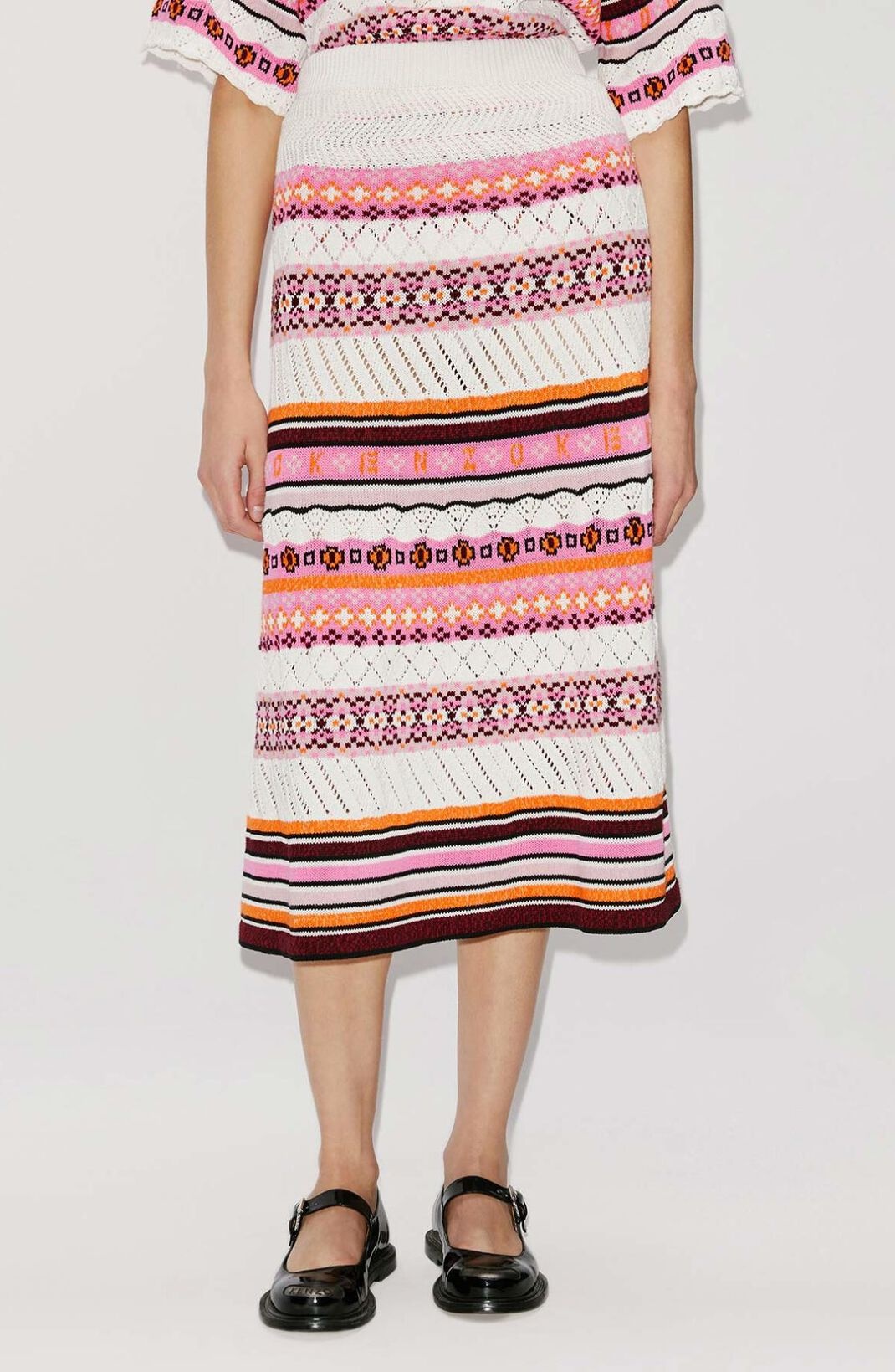 'Fair Isle' midi skirt - 3