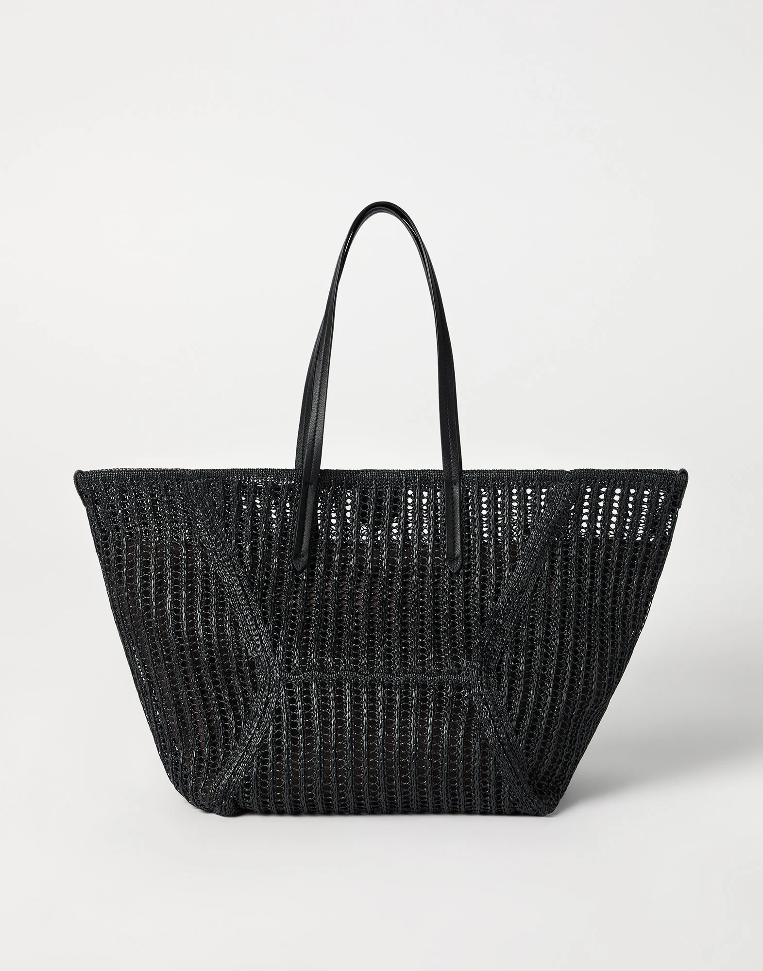 BC Duo bag in techno raffia knit with monili - 1