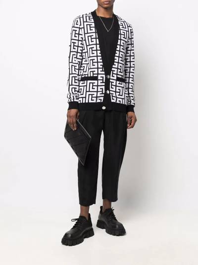 Balmain cropped side-stripe trousers outlook