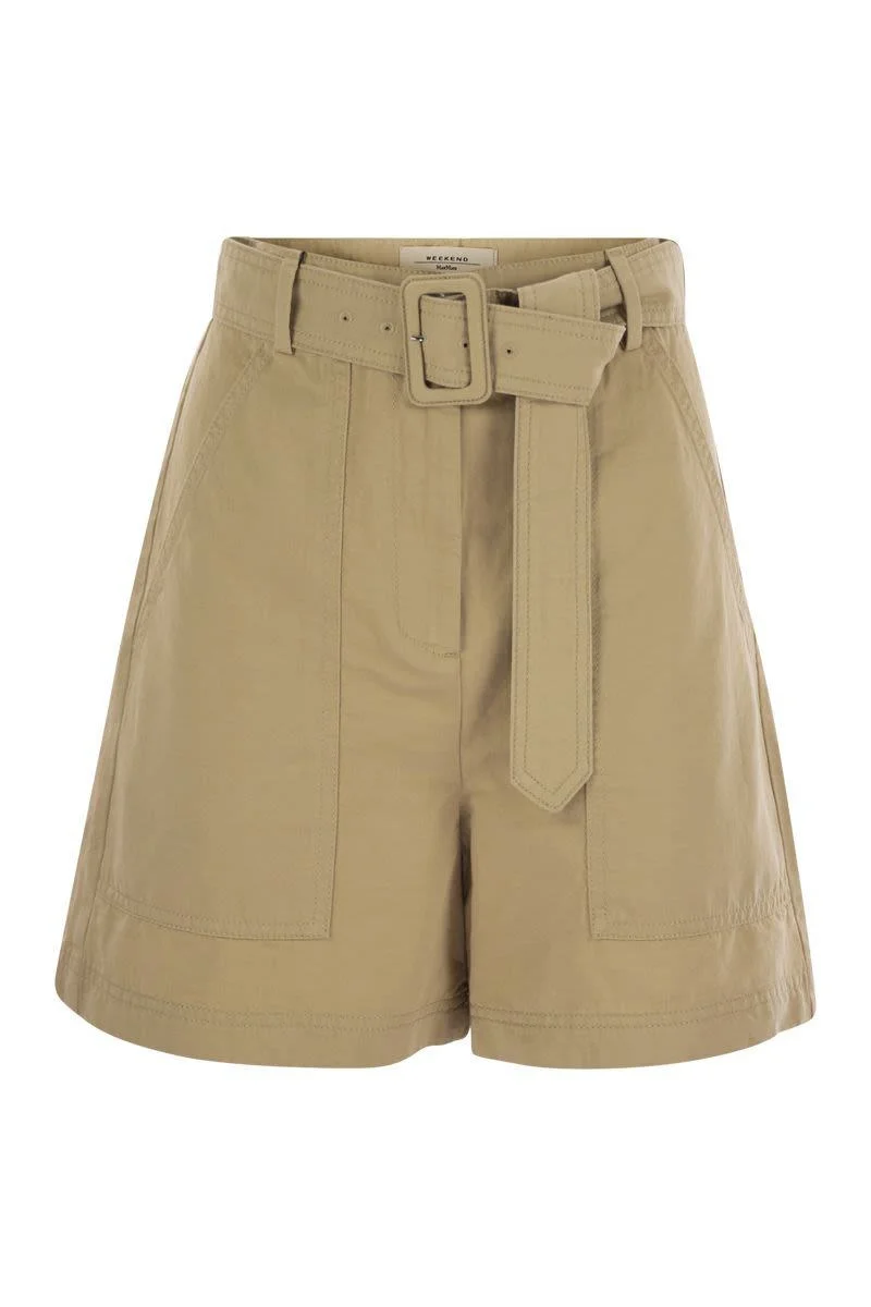 Weekend Max Mara Cirino - Cotton And Linen Bermuda Shorts - 1
