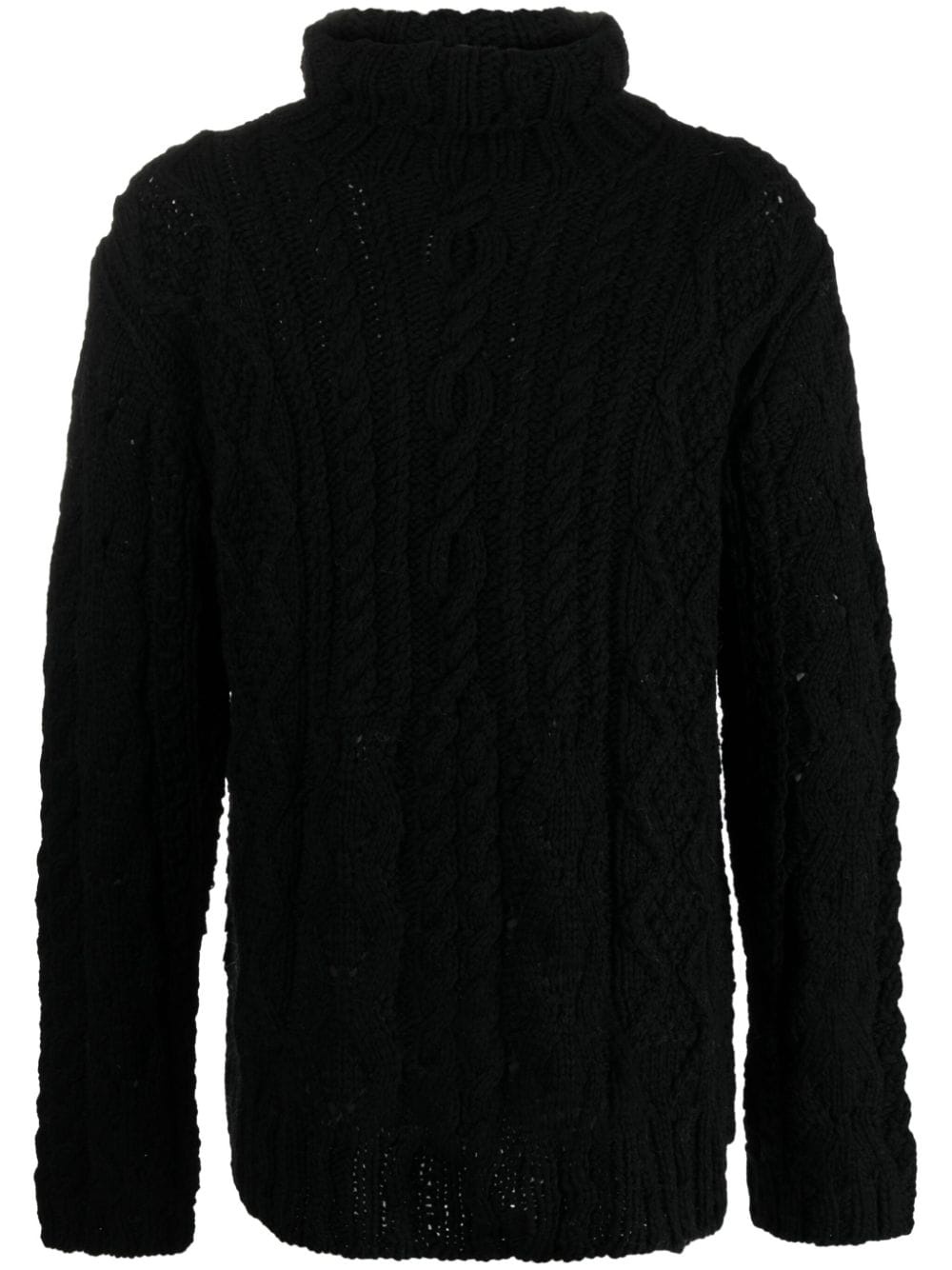 high-neck chunky-knit jumper - 1