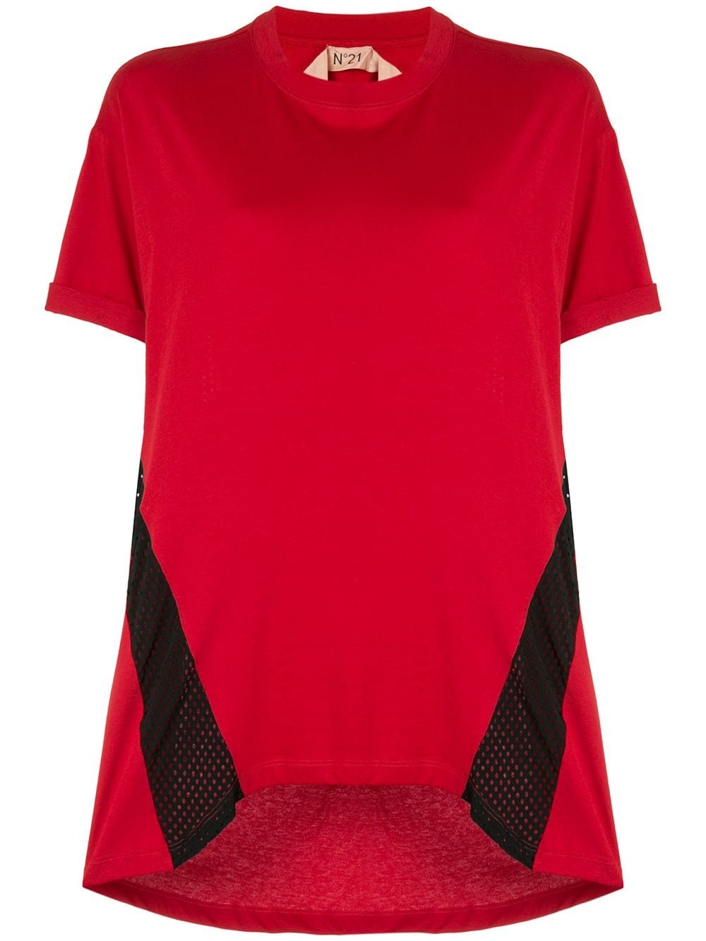 mesh-panelled T-shirt - 1