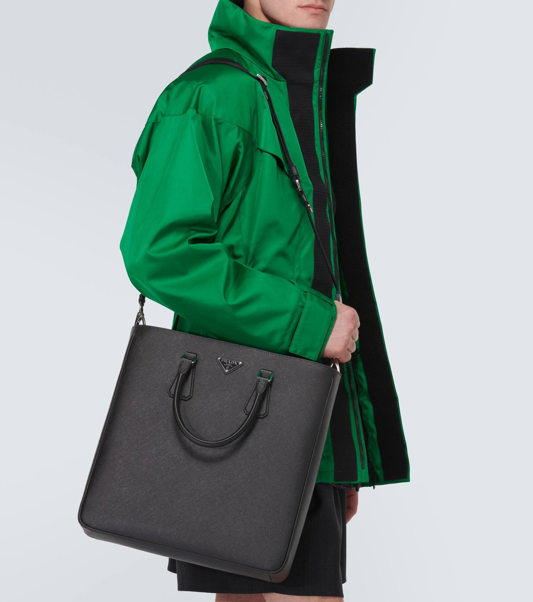 Logo Saffiano leather tote bag - 2