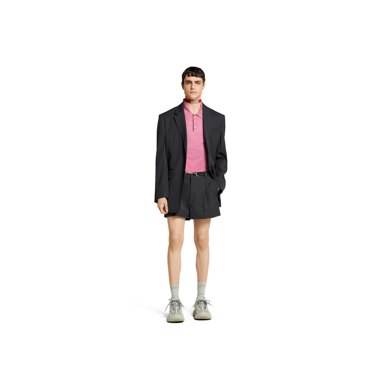 GUCCI Fine silk knit polo top with intarsia outlook