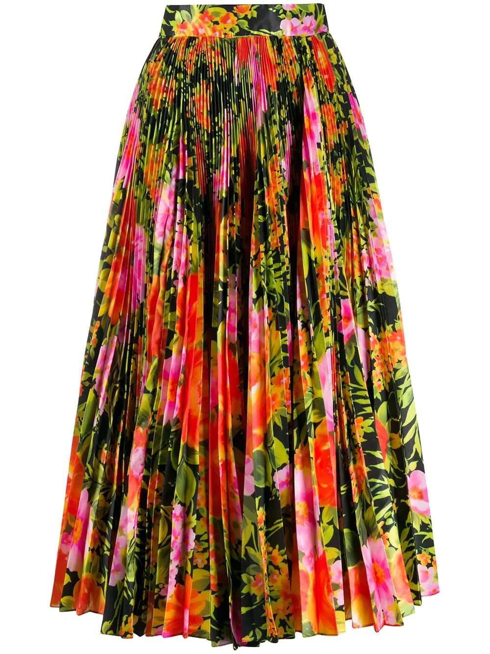 floral print pleated skirt - 1