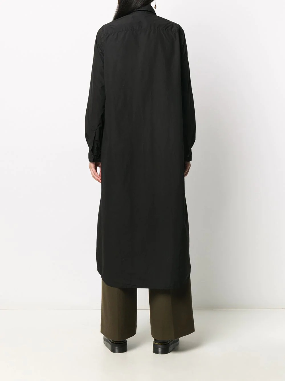 long sleeve straight-fit coat - 4