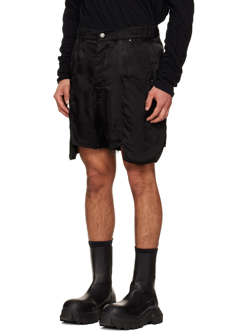 Rick Owens Black Temple Stefan Cargo Shorts outlook