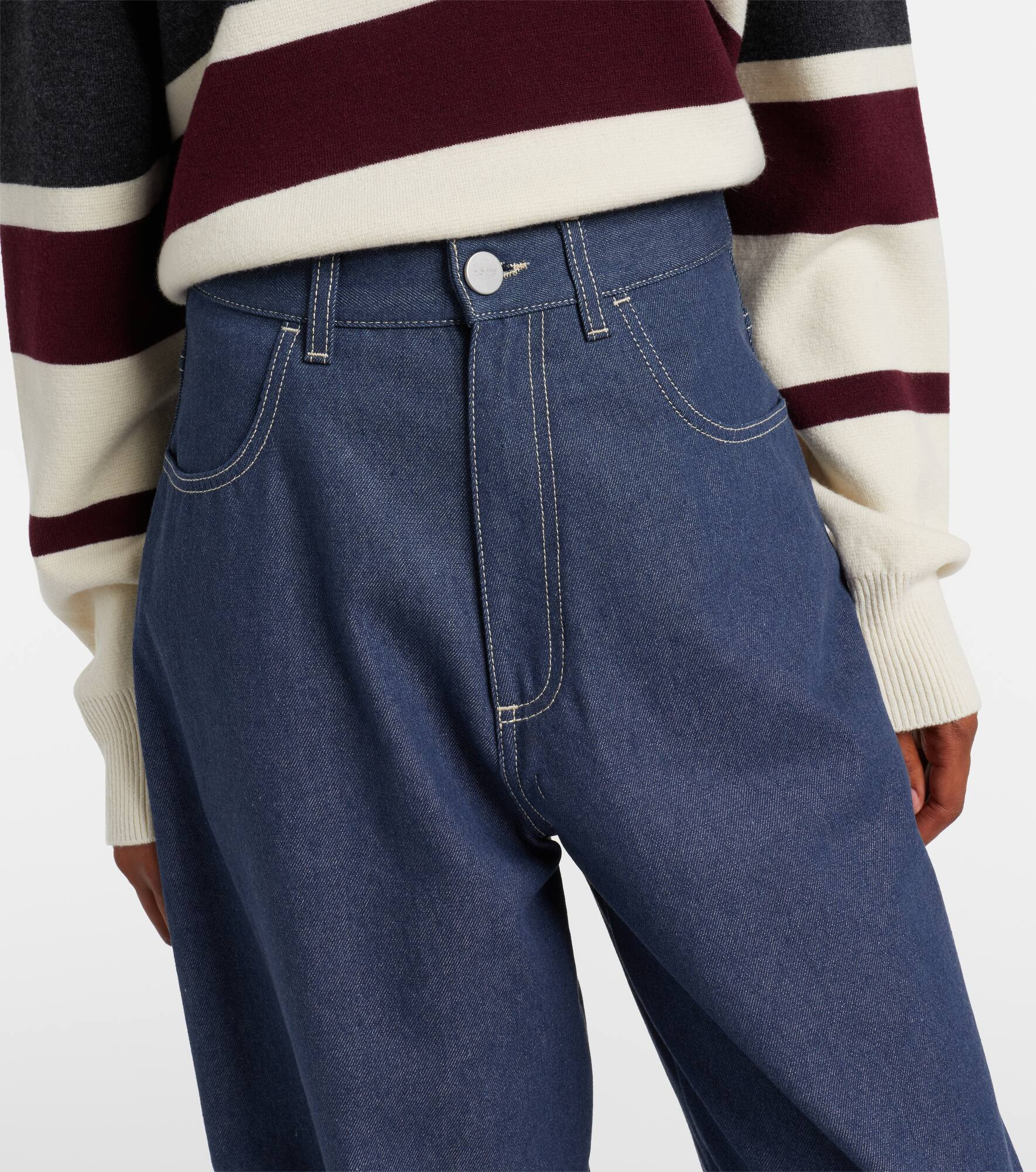 High-rise barrel-leg jeans - 4