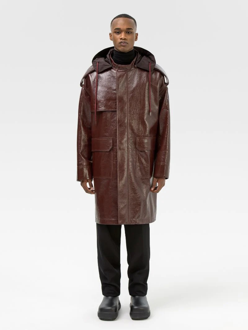 LEATHER MOD COAT - 3