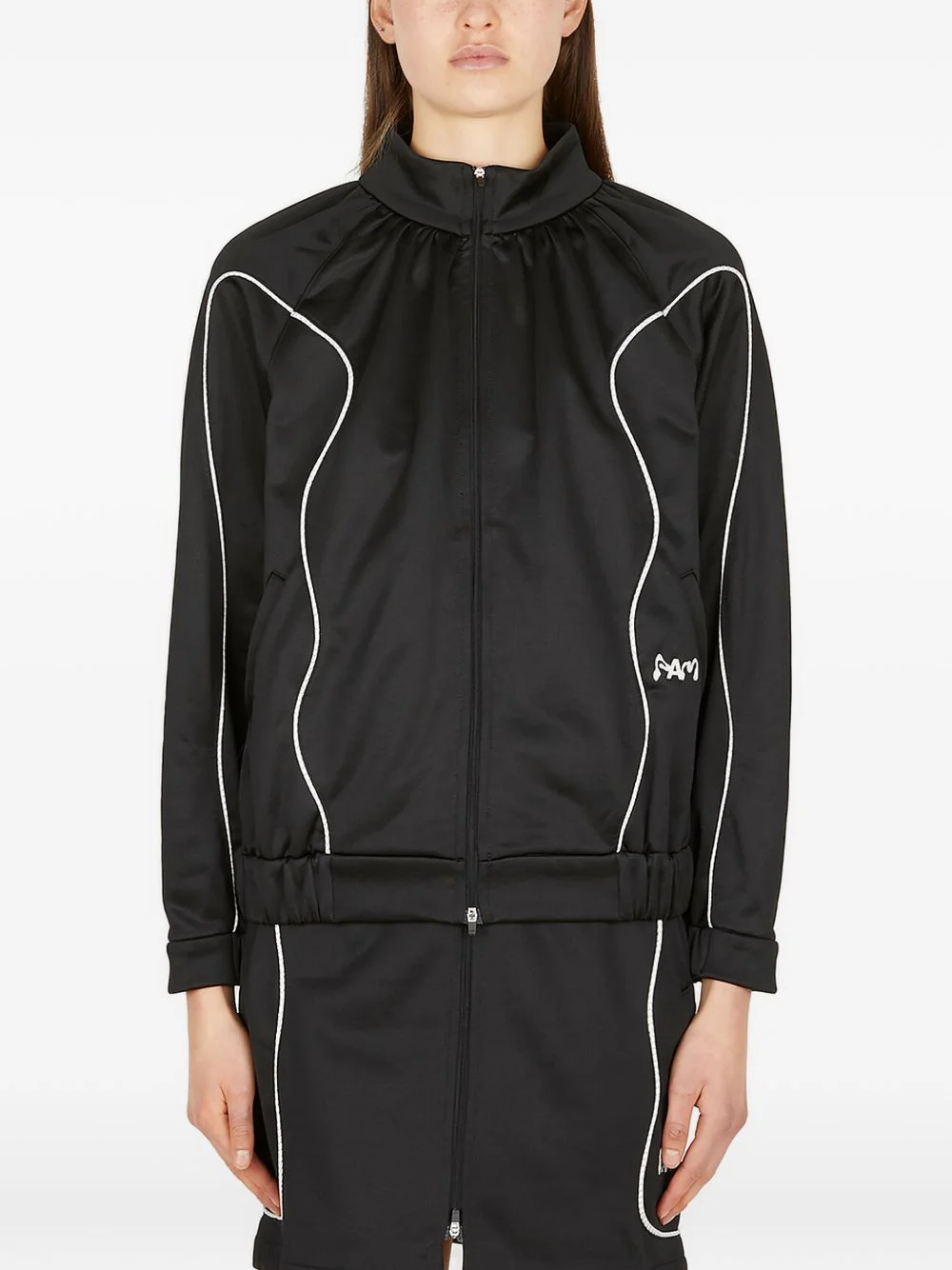 graphic logo embroidery jacket - 1