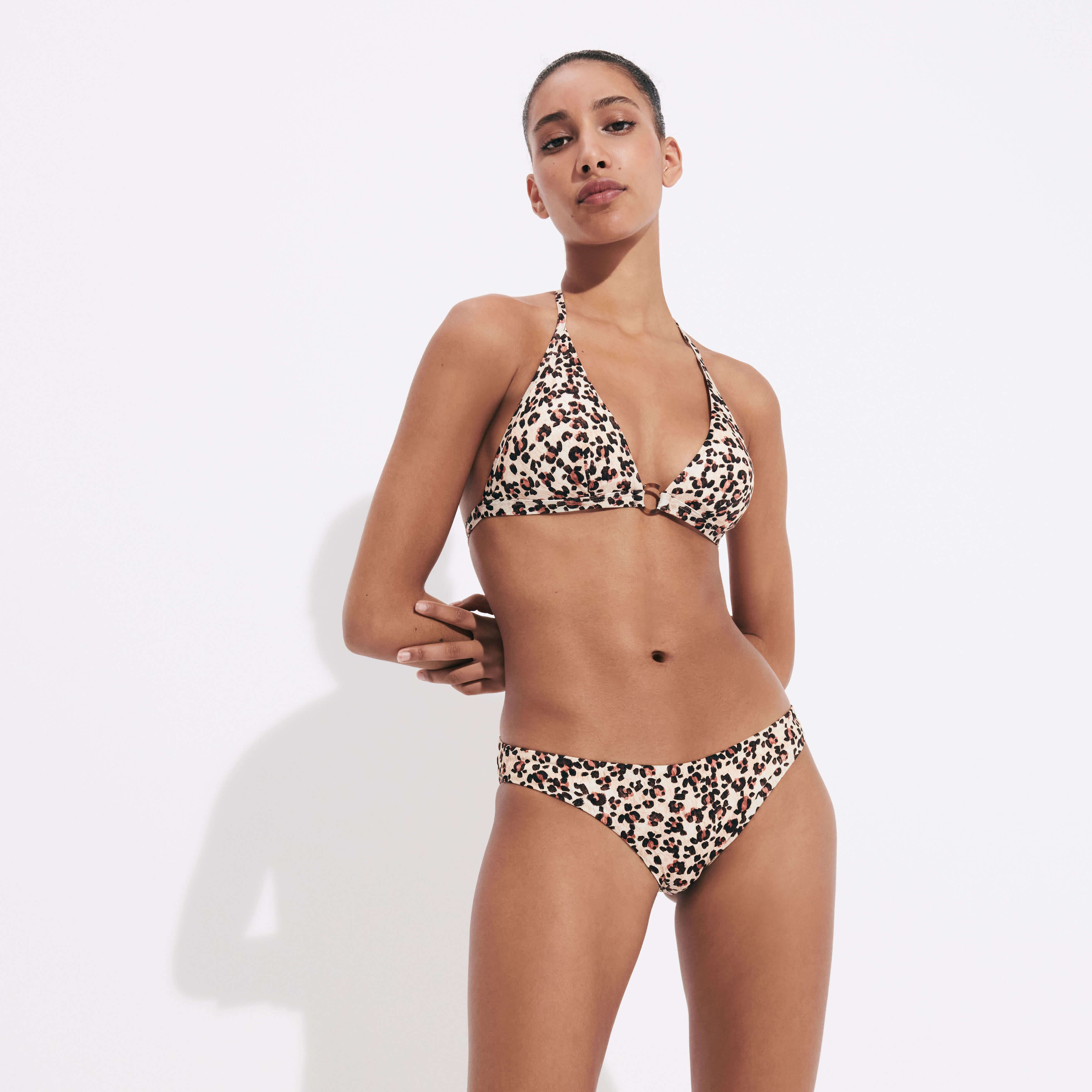 Women Bikini Bottom Midi Brief Turtles Leopard - 3