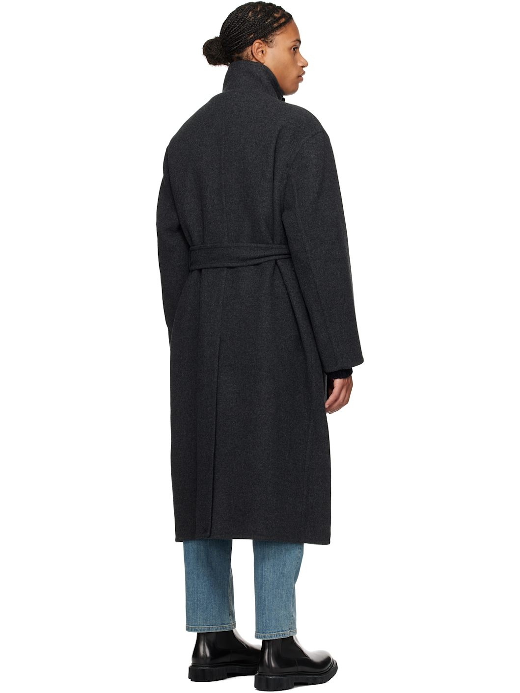 Gray Wool Coat - 3