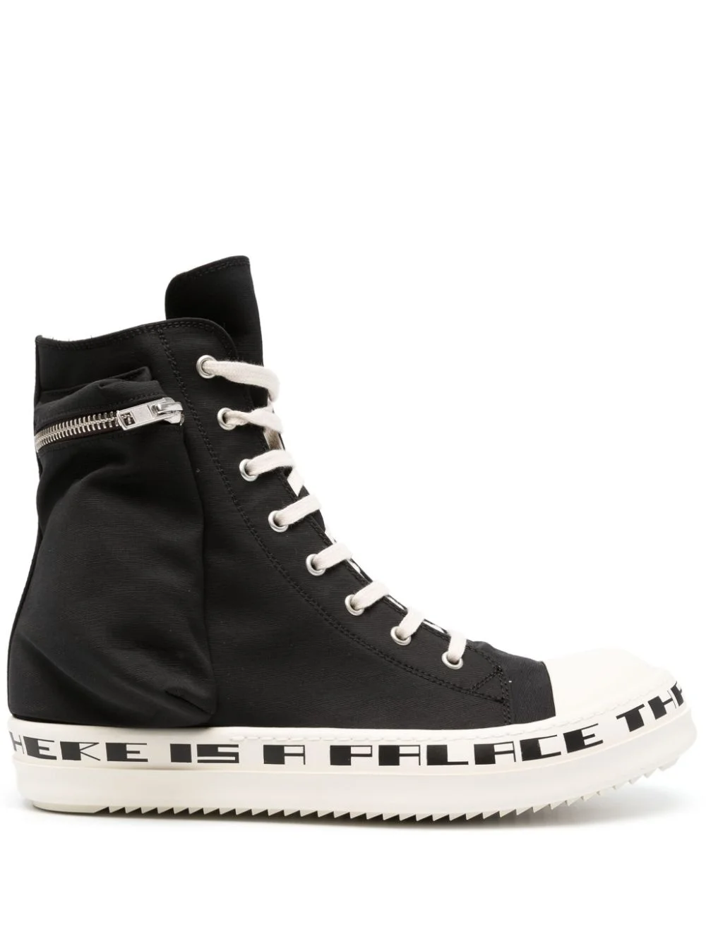 slogan-print high-top sneakers - 1