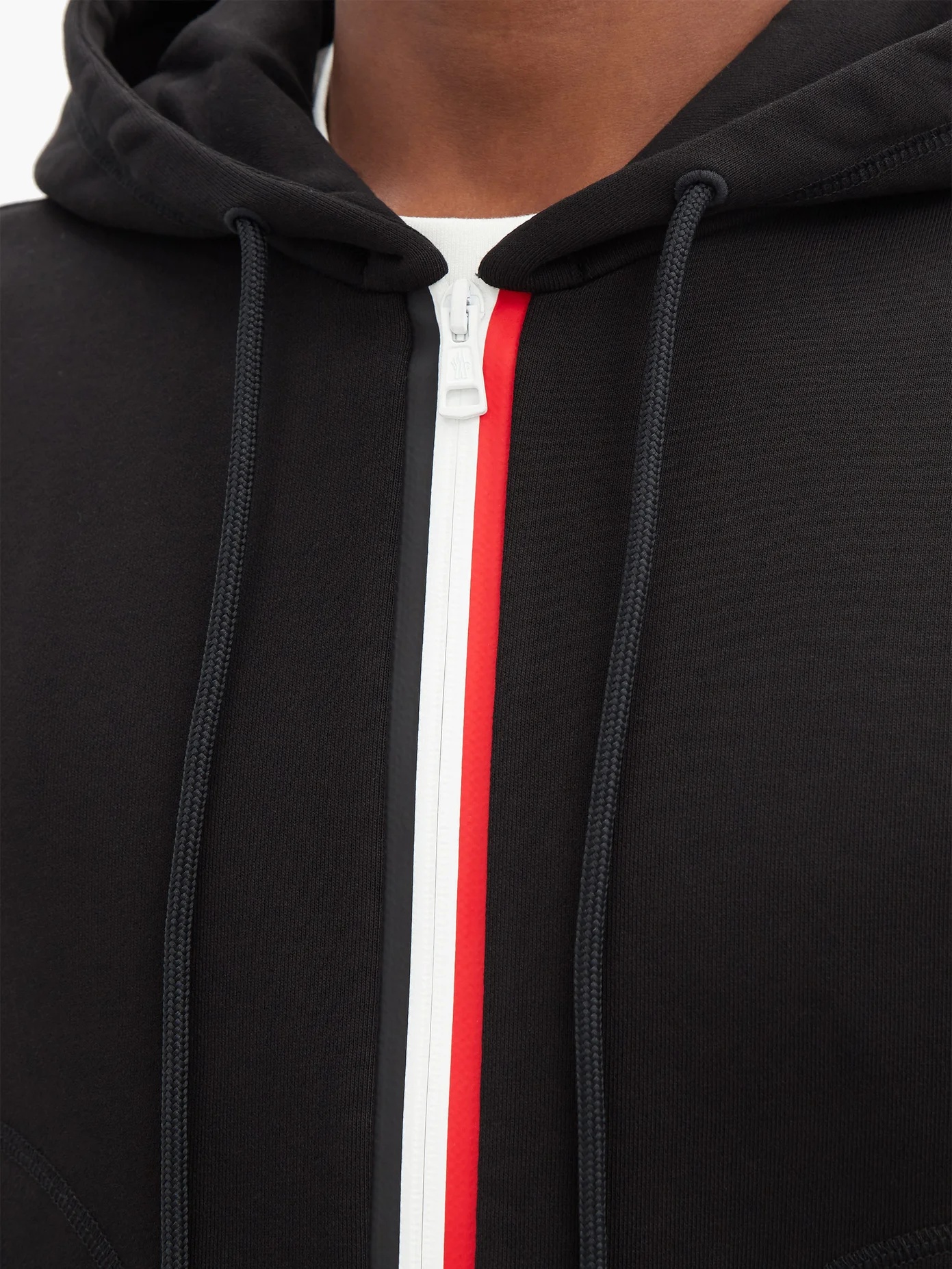 Tricolor-stripe cotton-jersey hooded sweatshirt - 3