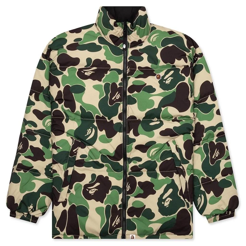 ABC CAMO REVERSIBLE DOWN JACKET - GREEN - 1