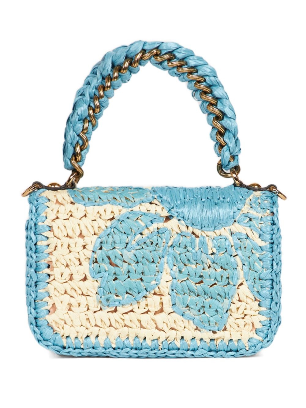 mini raffia tote bag - 3