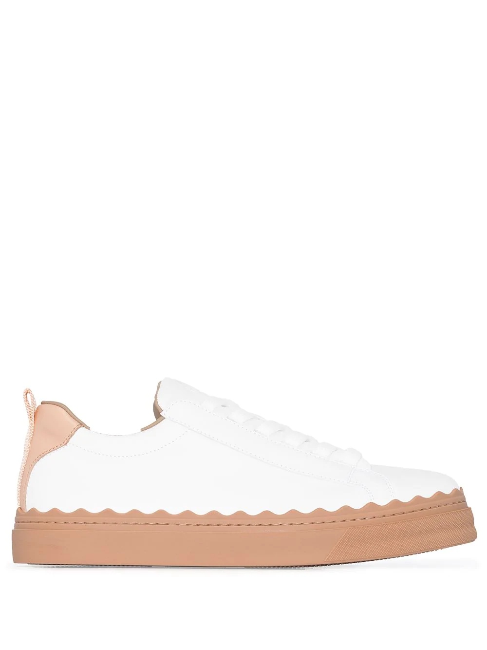 scallop-detail sneakers - 1