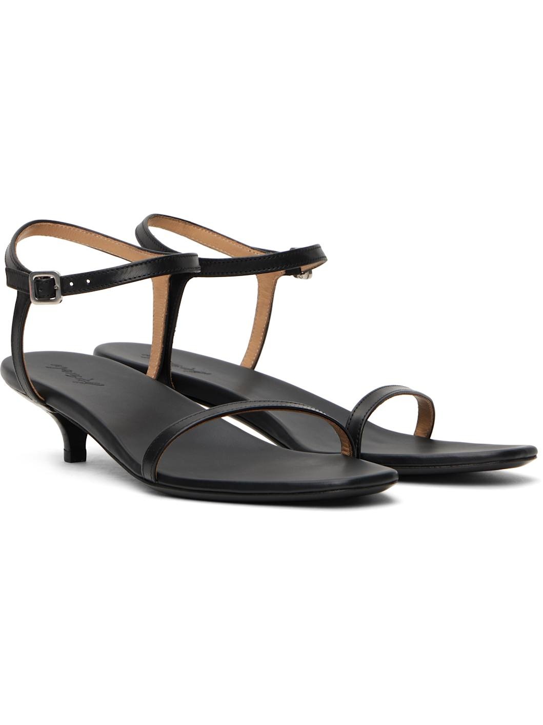 Black Fiuto Heeled Sandals - 4