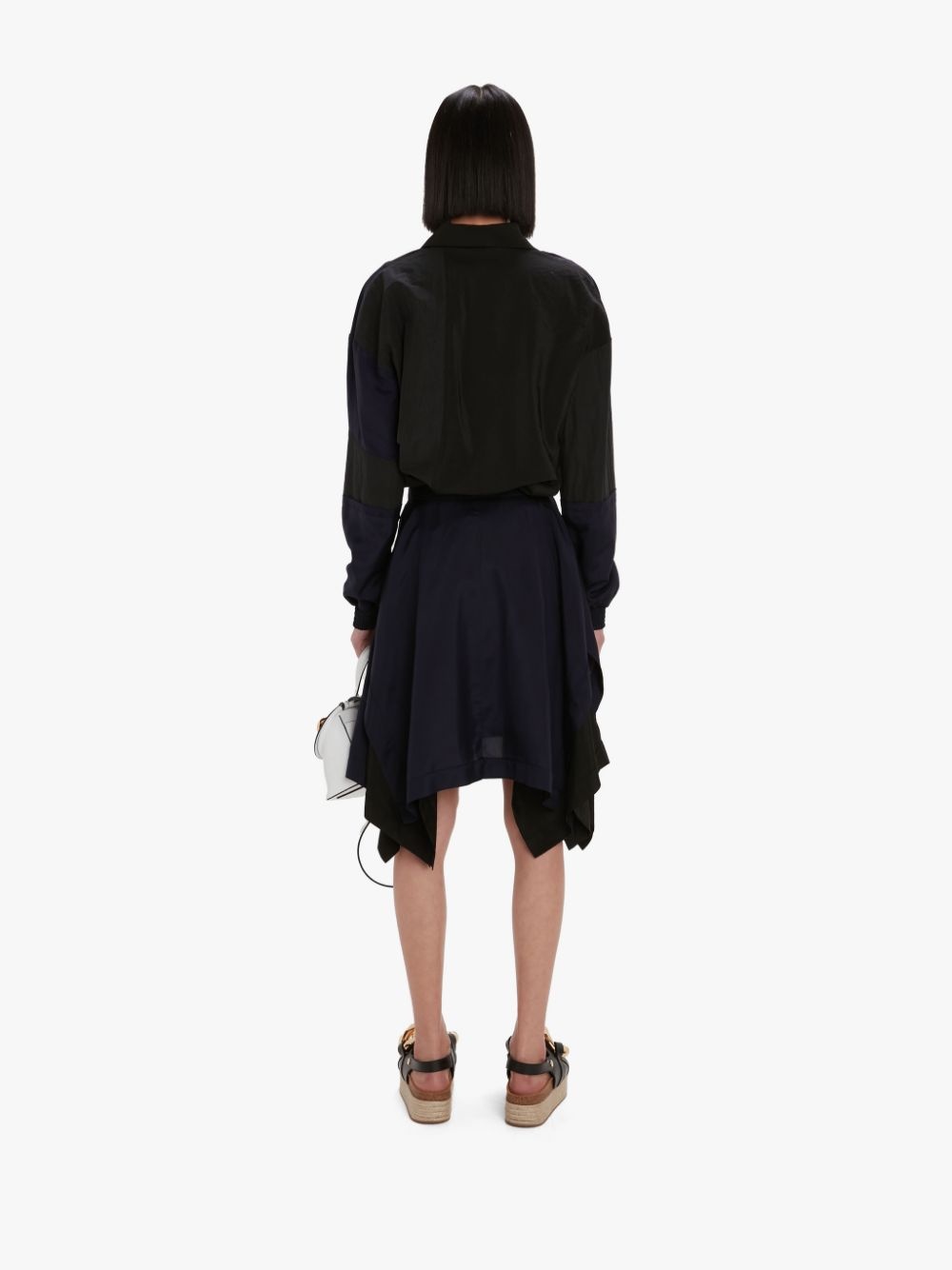 DRAPED PATCHWORK MINI SKIRT - 4
