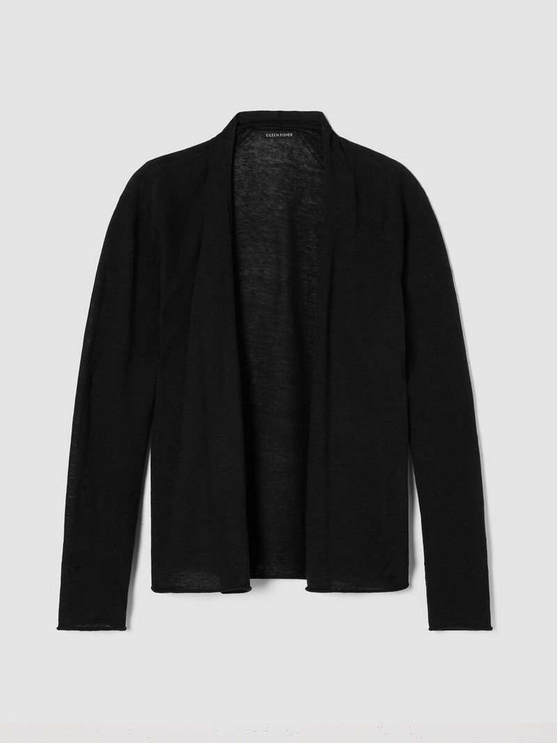 Organic Linen Cotton High Collar Cardigan 1