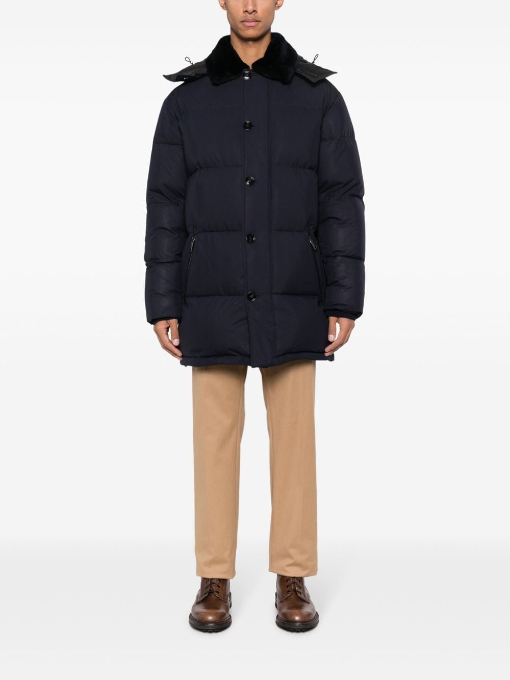 padded down coat - 2
