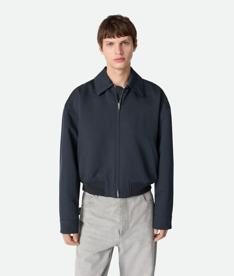 Silk And Cotton Twill Bomber Jacket 4