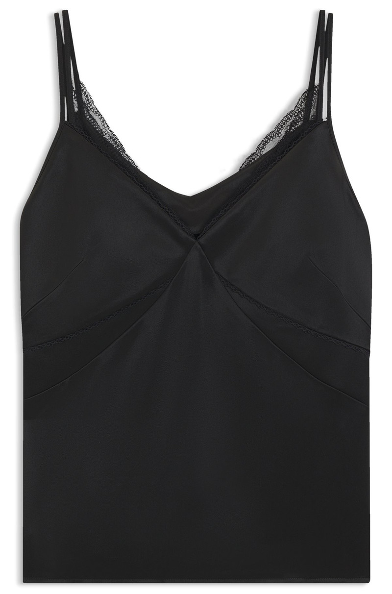 SATIN CAMISOLE TOP WITH LACE TRIMS 1