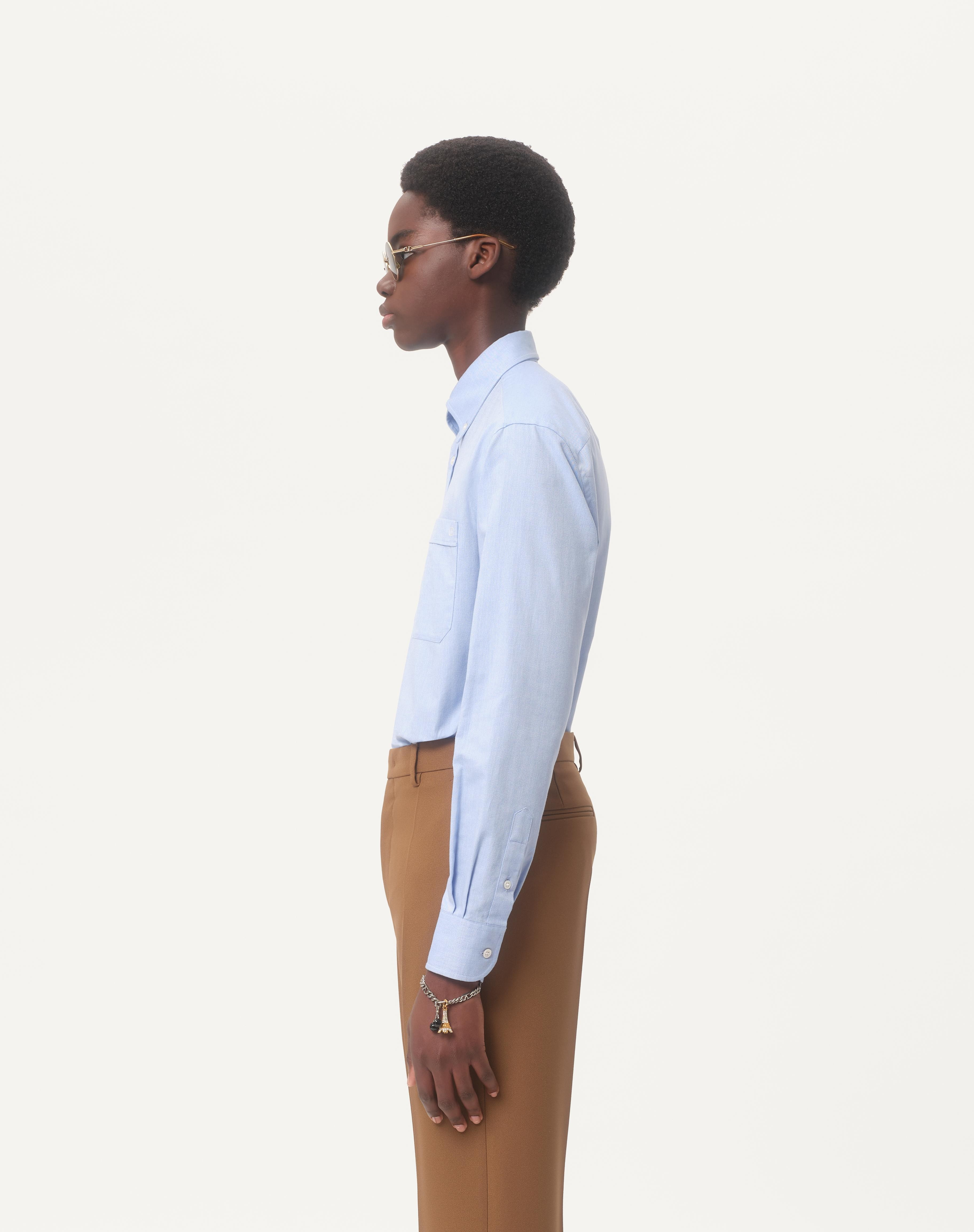 COTTON OXFORD SHIRT WITH VLOGO EMBROIDERY - 5