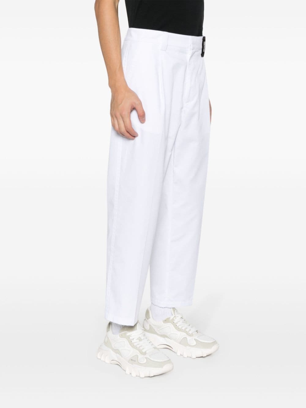 mid-rise straight-leg trousers - 3