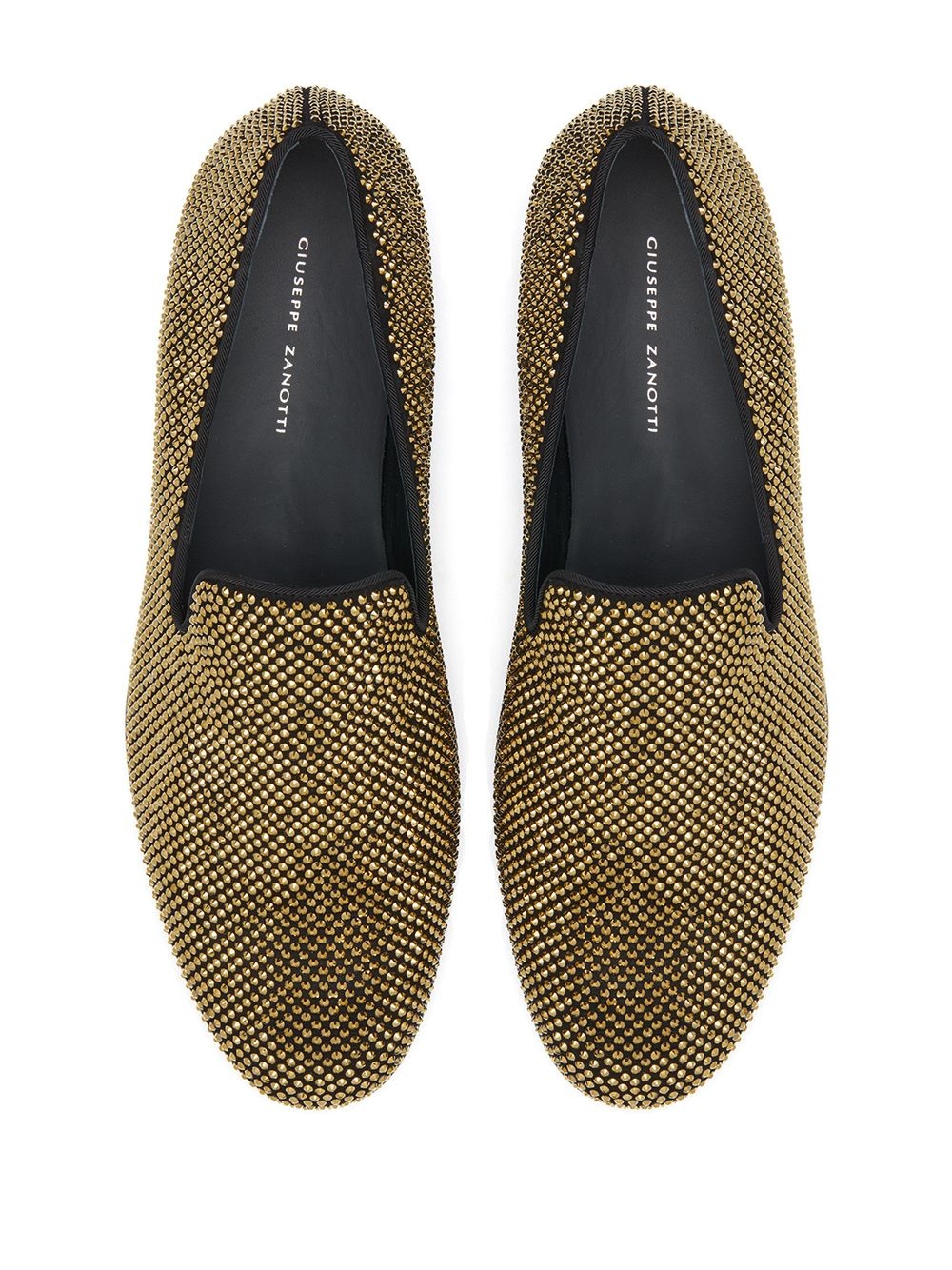 slip-on micro stud detail loafers - 4