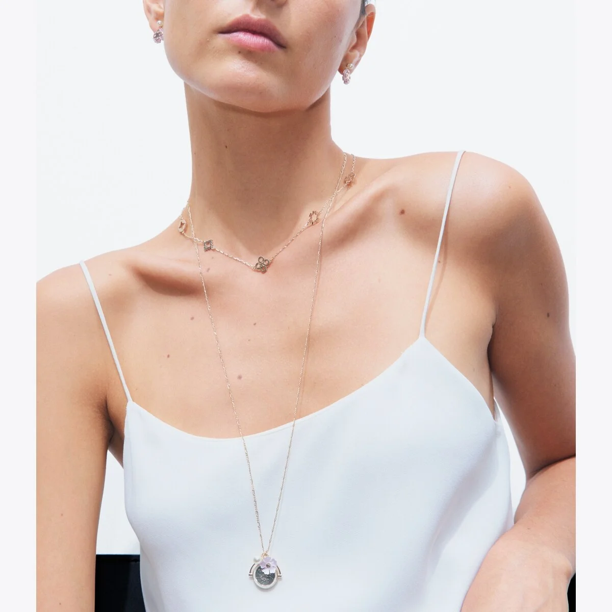 Forget Me Not Charm Pendant Necklace - 1