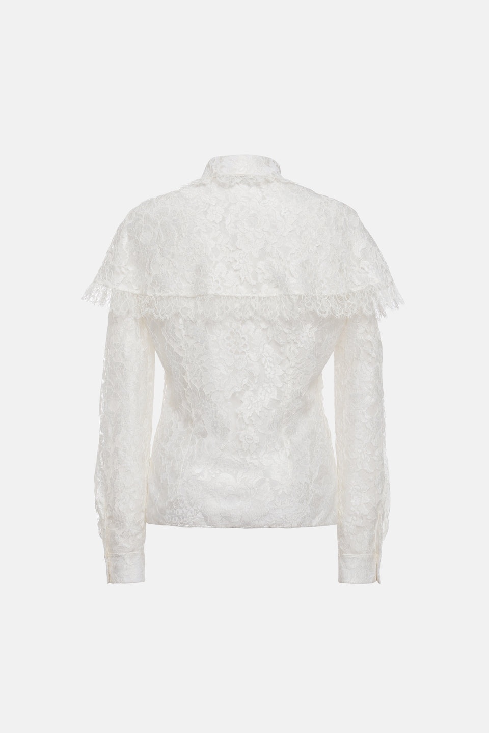 LACE BLOUSE WITH CAPE - 2