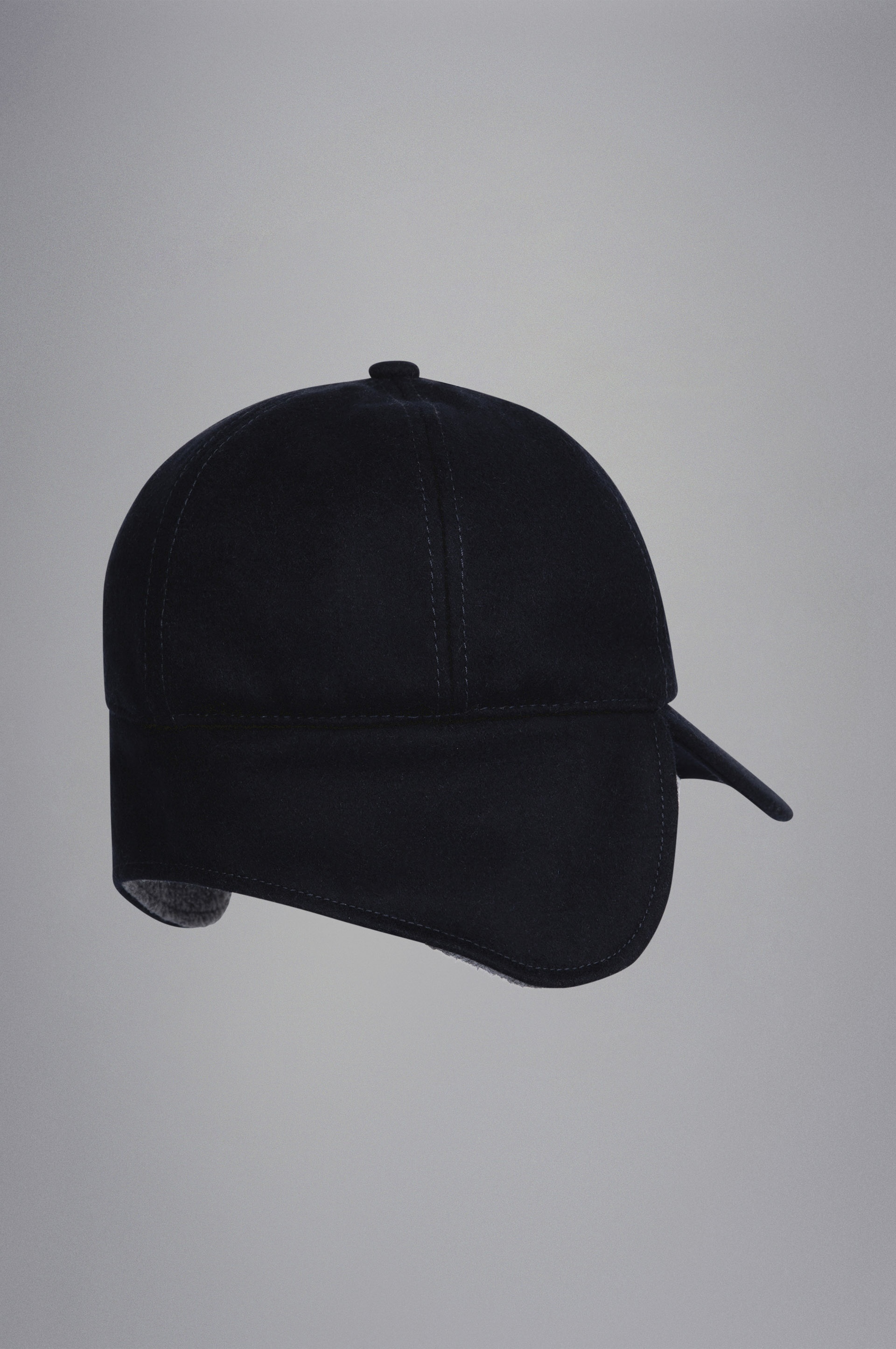 WOOL BASEBALL HAT WITH EARMUFFS - 3